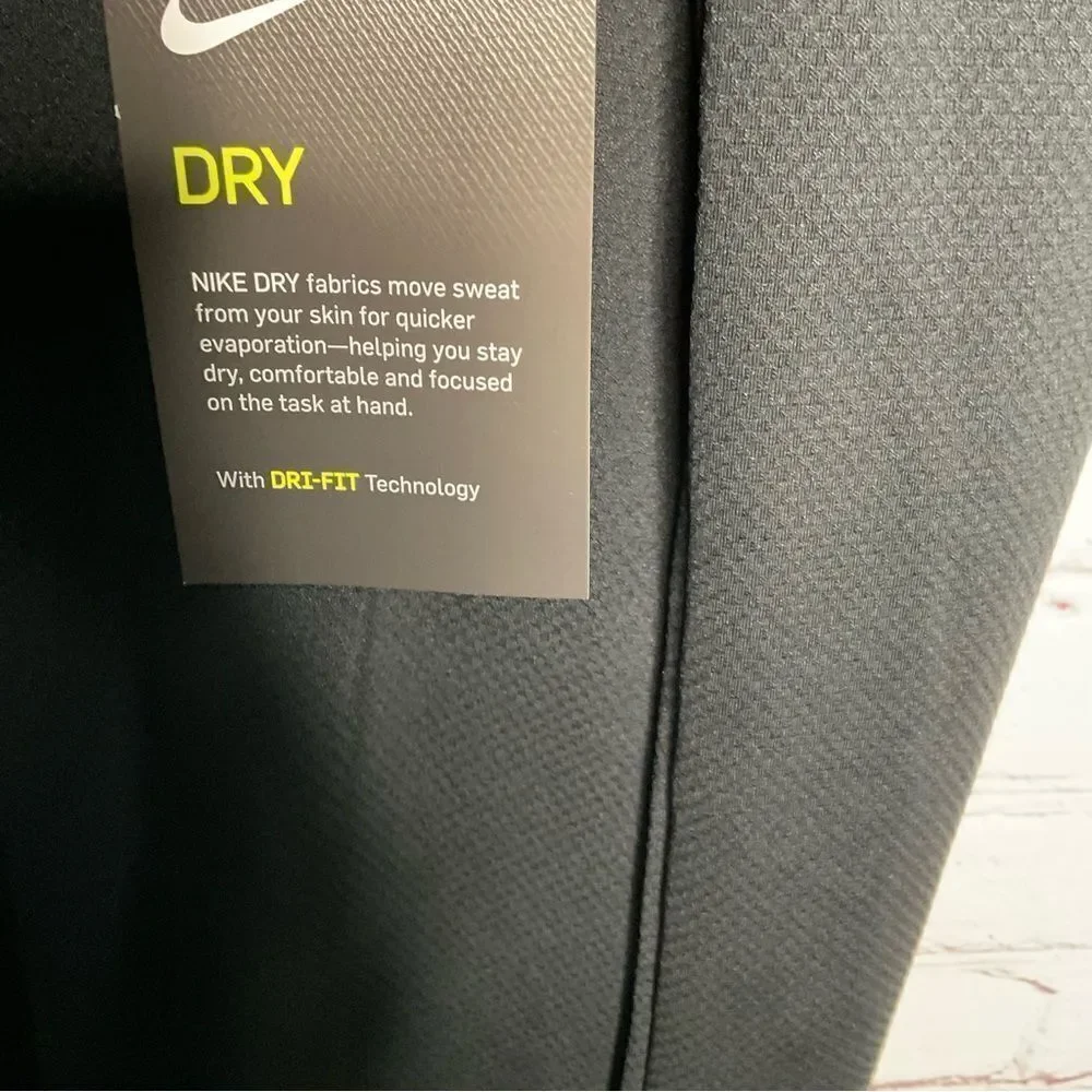 $85 NEW Nike Dri-Fit The Mike Zimmer Mock Neck Golf Polo Shirt‎ Black Size L